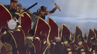 -For Lux Aurea!
-[elves yelling] - The Dragon Prince