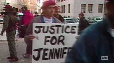 -For months before the trial,
they picketed outside, - The Preppy Murder: Death in Central Park