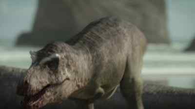 For T. rex, this is now too dangerous. - Prehistoric Planet