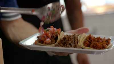 For the asada and pastor,
we use cilantro and onions. - Evolving Vegan