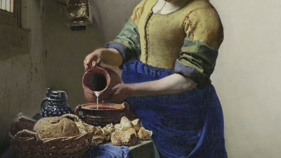 For The Milkmaid, it's very
interesting that we see that - Vermeer: The Greatest Exhibition