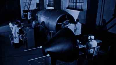 For two years, an uneasy moratorium
on weapon testing - Trinity and Beyond: The Atomic Bomb Movie