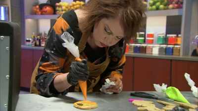 For my witch's pumpkin cauldron, - Halloween Cookie Challenge