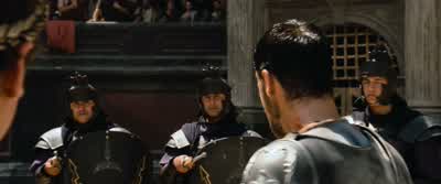 - For your loyalty, soldier. - Gladiator