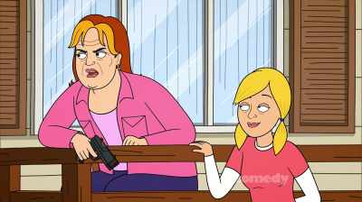 [forced chuckle] - Corner Gas Animated