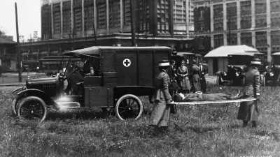Ford converts its Model T
into a military ambulance, - The Cars That Made America