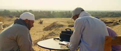 Foreman Mustafa
is in charge of the workers. - Secrets of the Saqqara Tomb
