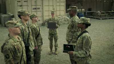 Four enemy combatants
dressed in the uniforms - 68 Whiskey