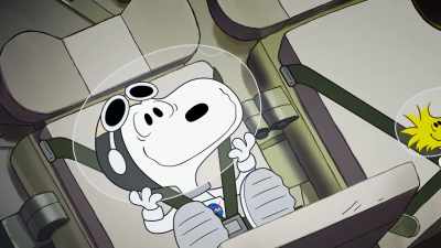 Four, three, two, one. - Snoopy in Space