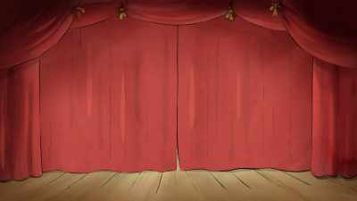 [Fox] Everybody on stage, now!
Come on! Michel! Kids! - The Big Bad Fox and Other Tales