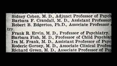 Frank Ervin's name was removed from all subsequent drafts altogether. - The Minds of Men