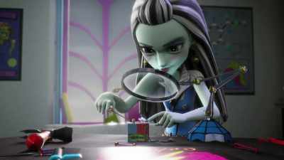 Frankie is really amped up
about this science project, huh? - Monster High: Electrified