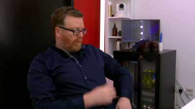 Frankie is so somber when he laughs, - Backstage with Katherine Ryan