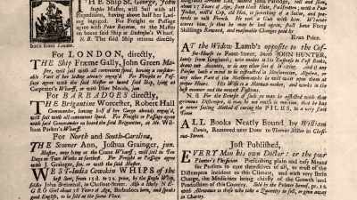 Franklin also published
notices offering rewards - Benjamin Franklin