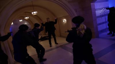 - Freeze!
- Don't shoot. I give up. - Black Lightning