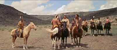 Fresh Comanche scalps in
the their wagon. - Comanche