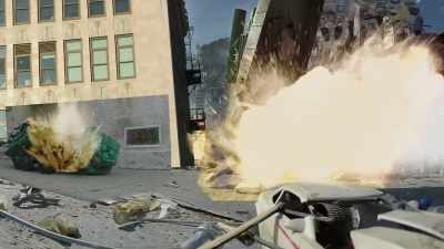 [Frida groaning]
 [objects crashing] - Giantess Attack vs. Mecha Fembot