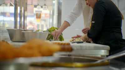 'Fried pizza is made
with traditional pizza dough, - Gino's Italian Family Adventure