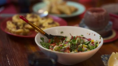 Fried samosas with sambal sauce - Searching for Soul Food