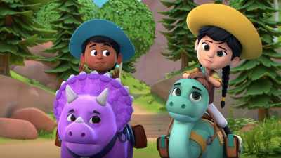[frightened groaning] - Dino Ranch