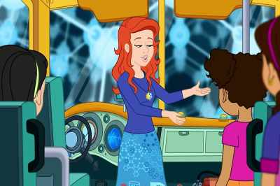 [Frizzle] Oh, yes, Carlos.
This is water in its frozen, solid state. - The Magic School Bus Rides Again