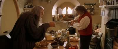 Frodo suspects somethingOf course he does He's a Bagginsnot some blockhead from Hardbottle - The Lord of the Rings: The Fellowship of the Ring