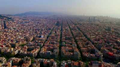 From above,
Barcelona's enormous city grid system - Europe From Above