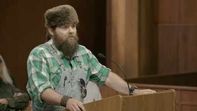 From the waist down, - Gary Busey: Pet Judge