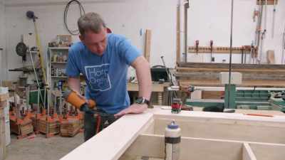 From there, what we're going
to do is insert our plywood - Fixer Upper: Behind the Design