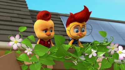 From up here, we can watch
everything with our bagawkulars. - The Chicken Squad