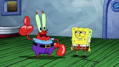 Mr Squidward front and center pleaseI think we all knowwho rightfully deserves to wear that manager pinI couldn't agree more sirHooray for SpongeBoball cheeringWait a second everybodyThere's something I need to say firstI just don't know how to put itI - The SpongeBob SquarePants Movie