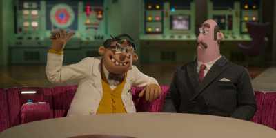 -[Fry chuckles]
-[control panel whirs, beeps] - Chicken Run: Dawn of the Nugget