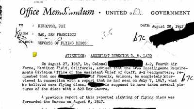 Fugate was accompanied
by Special Agent Brower - Project Blue Book Exposed