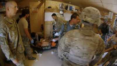 Fully blew out his
abdominal wall and his
bowels, intestines, - Fighting Season