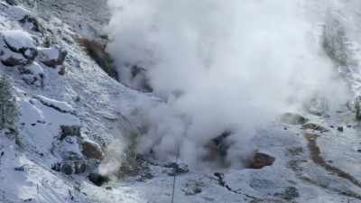 Fumaroles hiss and whistle
as steam escapes. - Epic Yellowstone