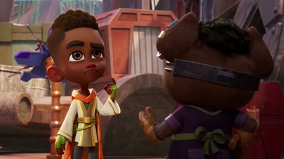 Furry, purple, about this big. - Star Wars: Young Jedi Adventures