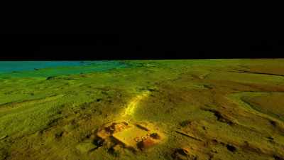 Further, beyond
the new causeway, - Lost Treasures of the Maya