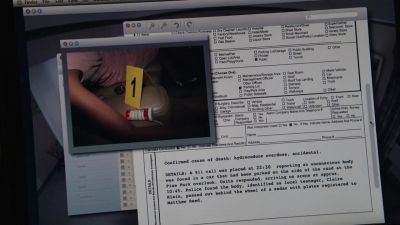 Fusco came through
with the police report. - Person of Interest