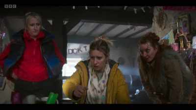 - FYI, Shelly, you owe
me a dismemberment. - Henpocalypse!