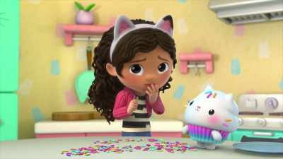 [Gabby hiccups] - Gabby's Dollhouse