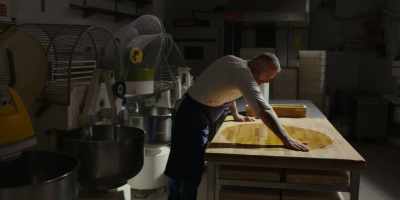 Gabriele was sleeping
on some flour bags, inside his pizzeria. - Chef's Table: Pizza