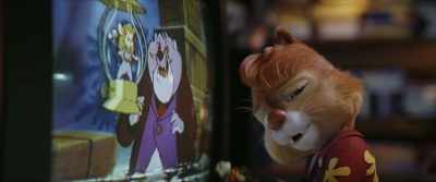 Gadget is stuck in a lantern.
Lanterns provide light by using fire. - Chip 'n Dale: Rescue Rangers