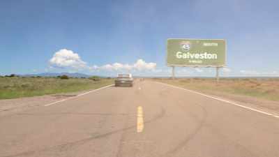 Galveston, eight miles.
We're almost there! - Saving Bikini Bottom: The Sandy Cheeks Movie