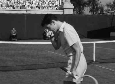 - Game, Mr. Haines.
He leads, one game to love, first set. - Strangers on a Train