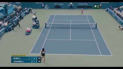 - Game, set, match, Osaka.
- A point to end it. - Naomi Osaka