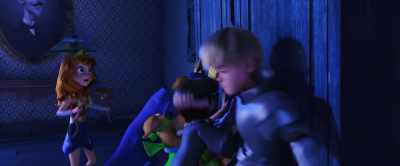 - [gang exclaims]
- [yells] - Scoob!