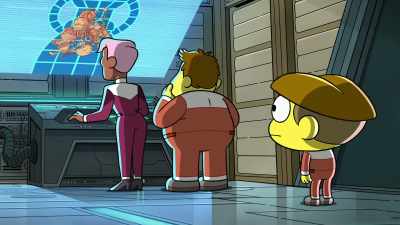 Garbage has clogged the engines
and blew out a thruster, - Big City Greens the Movie: Spacecation