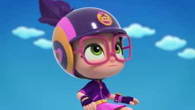 [Gasping]
Bomber blimp jacket, activate! - Abby Hatcher