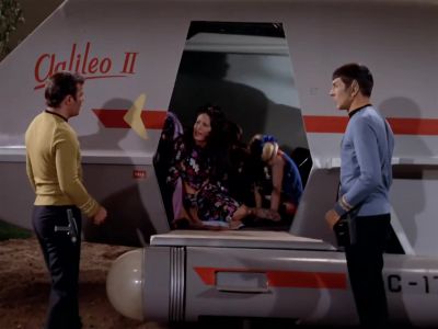 - [ Gasping, Moaning ]
- Here, we'll help you. - Star Trek
