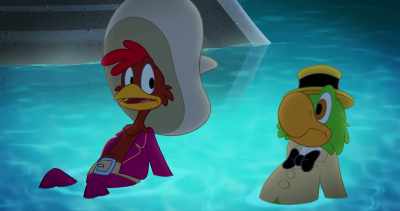 (gasps)
Angry neighbor guy and his stick - Legend of the Three Caballeros